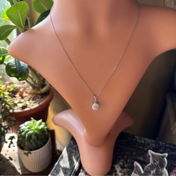 CZ Fireball Sterling Silver Necklace - Picture 4 of 5